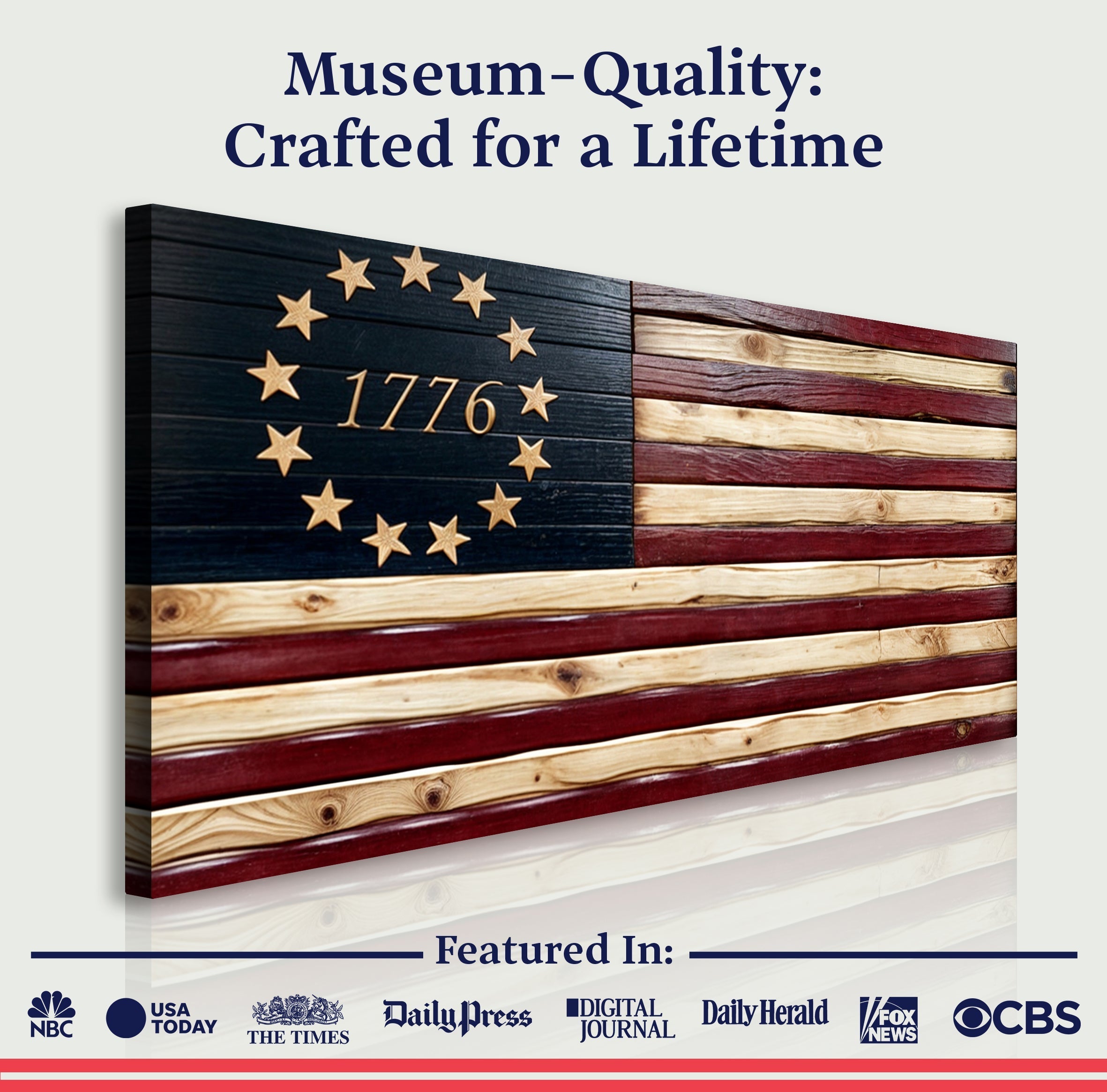 1776 American Flag Wall Art - PatriotDepot.com