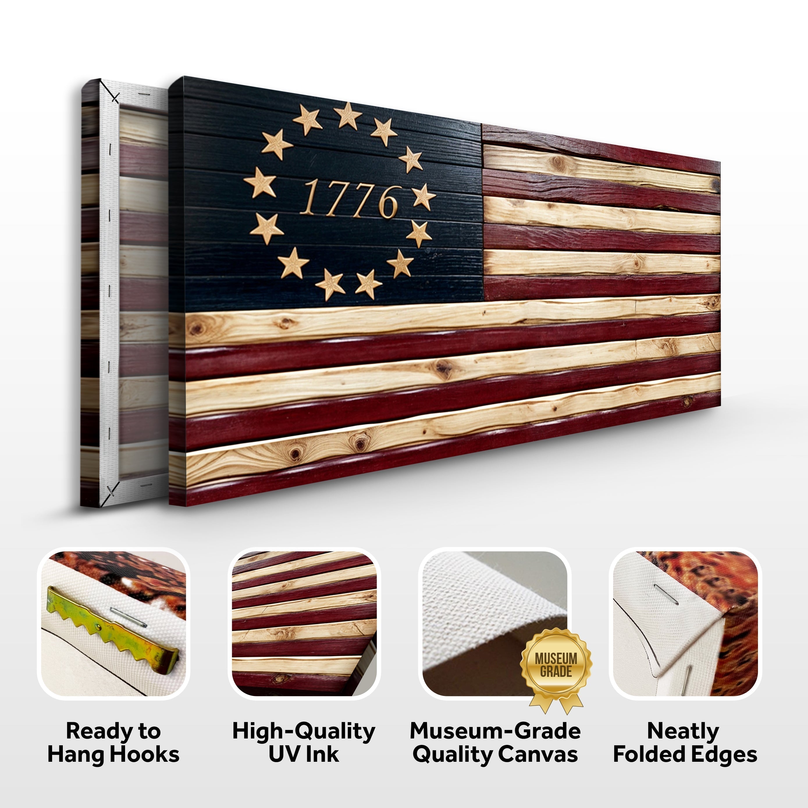 1776 American Flag Wall Art - PatriotDepot.com