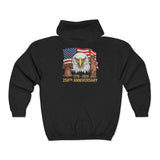 250th Anniversary Eagle Flag Full-Zip Hoodie – 1776–2026 Patriotic Zip-Up