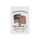America: 250 Years of Blessings “One Nation Under God” Flag & Cross Patriotic Garden Flag (Double-Sided)