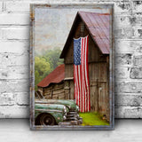 America Country Barn Canvas Wall Art - PatriotDepot.com