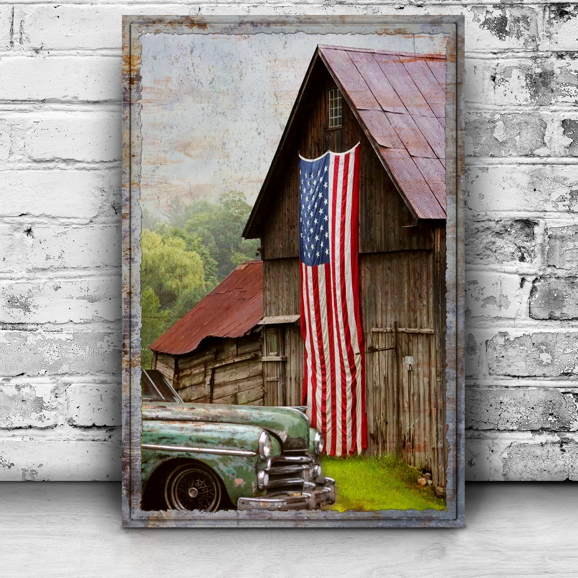America Country Barn Canvas Wall Art - PatriotDepot.com