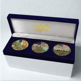 Official America250™ Anthem Trio Collectors Challenge Coin Set – Semiquicentennial Edition