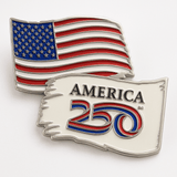 Official America250™ Tattered Flag Anniversary Challenge Coin