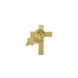 American Flag with Gold Cross Enamel Lapel Pin
