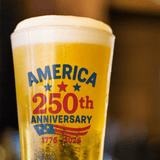 America's 250th Anniversary 1776-2026 Patriotic Glass