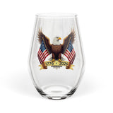 America’s 250th Anniversary “Wings of Freedom” Stemless Wine Glass – 1776–2026 Edition