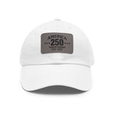 America's 250th Leather Patch Hat — 1776–2026 Patriotic Edition