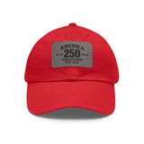 America's 250th Leather Patch Hat — 1776–2026 Patriotic Edition