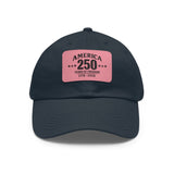 America's 250th Leather Patch Hat — 1776–2026 Patriotic Edition
