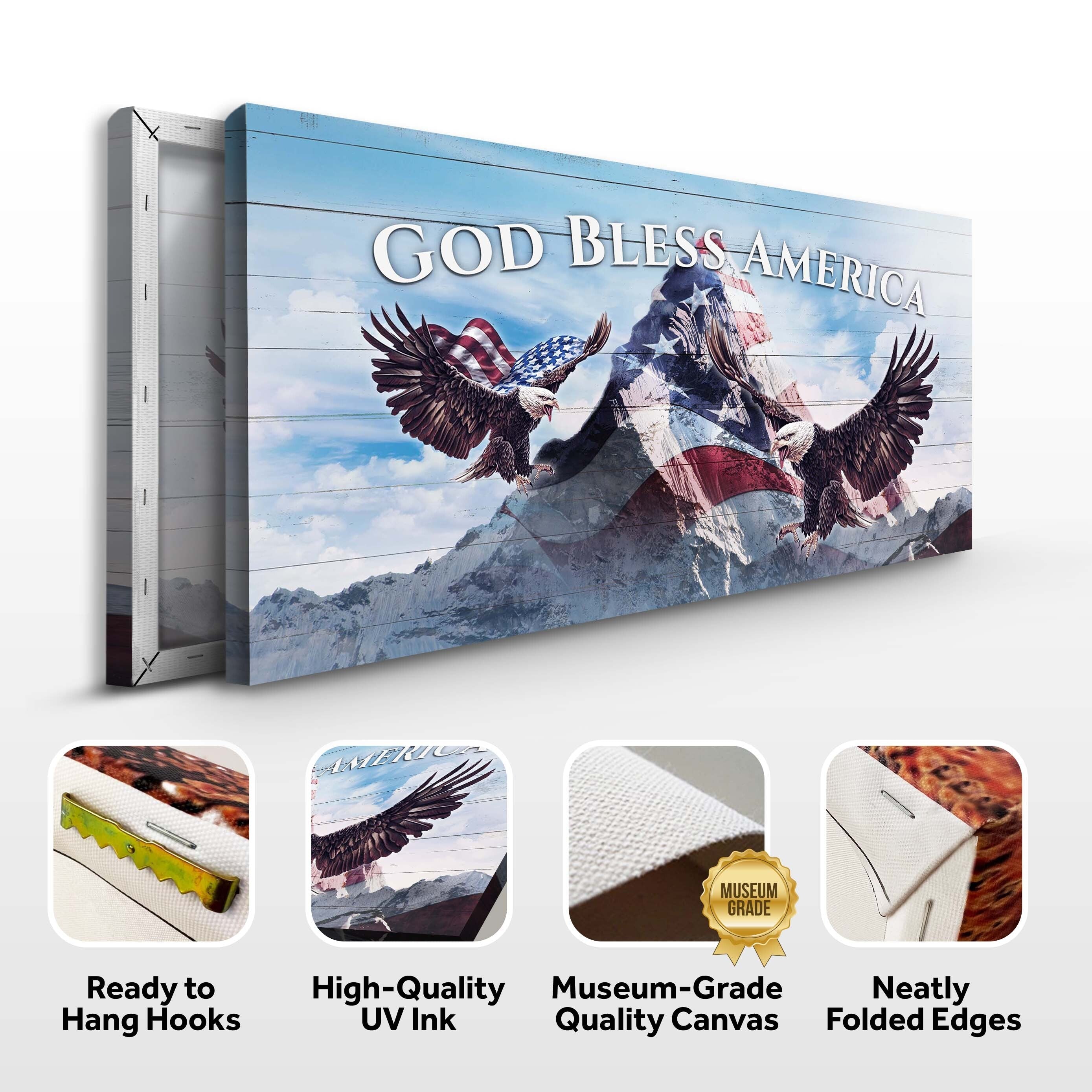 God Bless America Wall Art - PatriotDepot.com