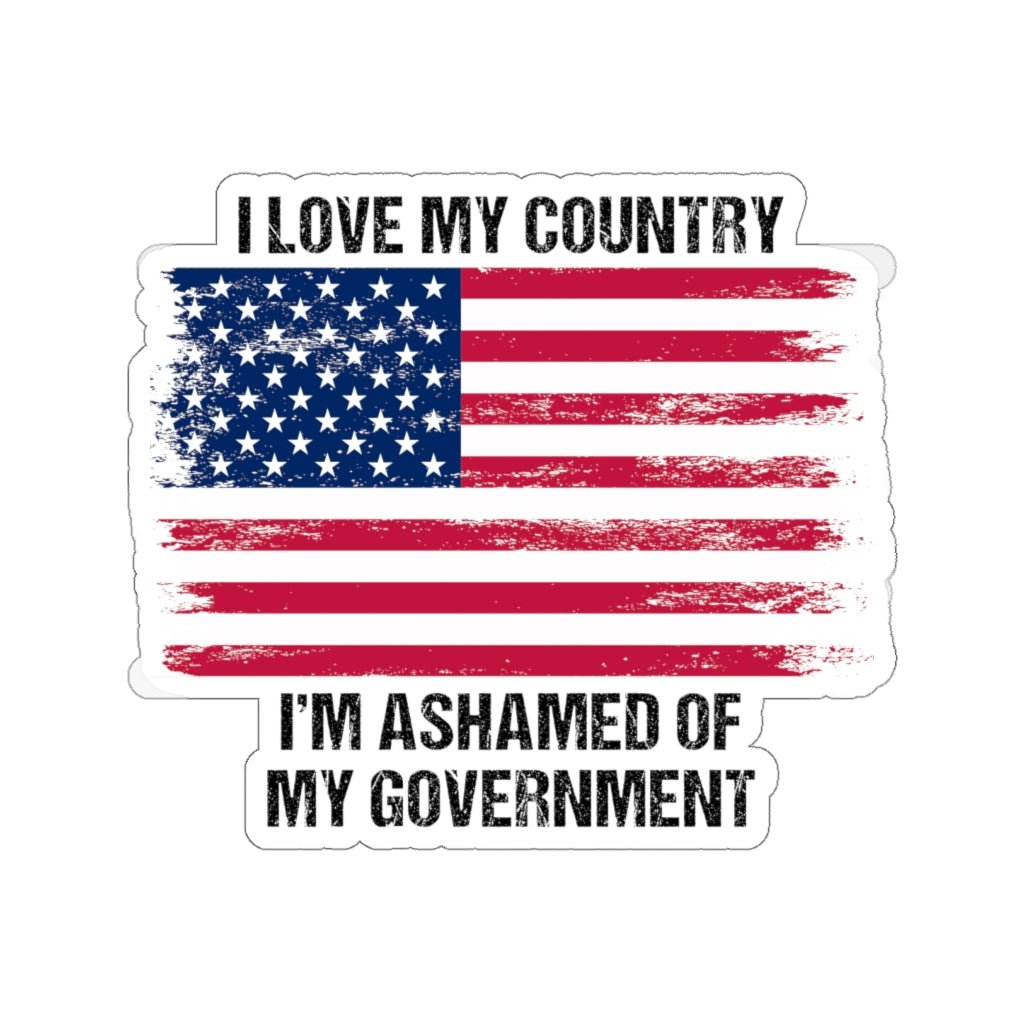 I Love My Country Kiss-Cut Stickers (4 sizes)