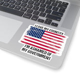 I Love My Country Kiss-Cut Stickers (4 sizes)