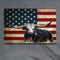 Longhorn Cattle American Flag Canvas Wall Art - PatriotDepot.com