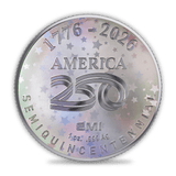 Official America250™ 250 Years of Freedom – 1 oz REAL Silver Colorized Round