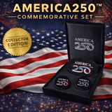 Official America250™ Commemorative Set — Patch, Pin & Challenge Coin