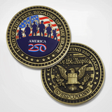 Official America250™ Land of the Free Because of the Brave | We the People Challenge Coin