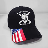 One Nation Under God Skull Custom Embroidered Hat w/ Flag Bill