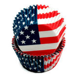 Patriotic Flag Baking Cups (50 pieces)