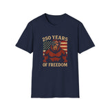 Patriotic Squatchin’ for Freedom – 250 Years Strong T-Shirt