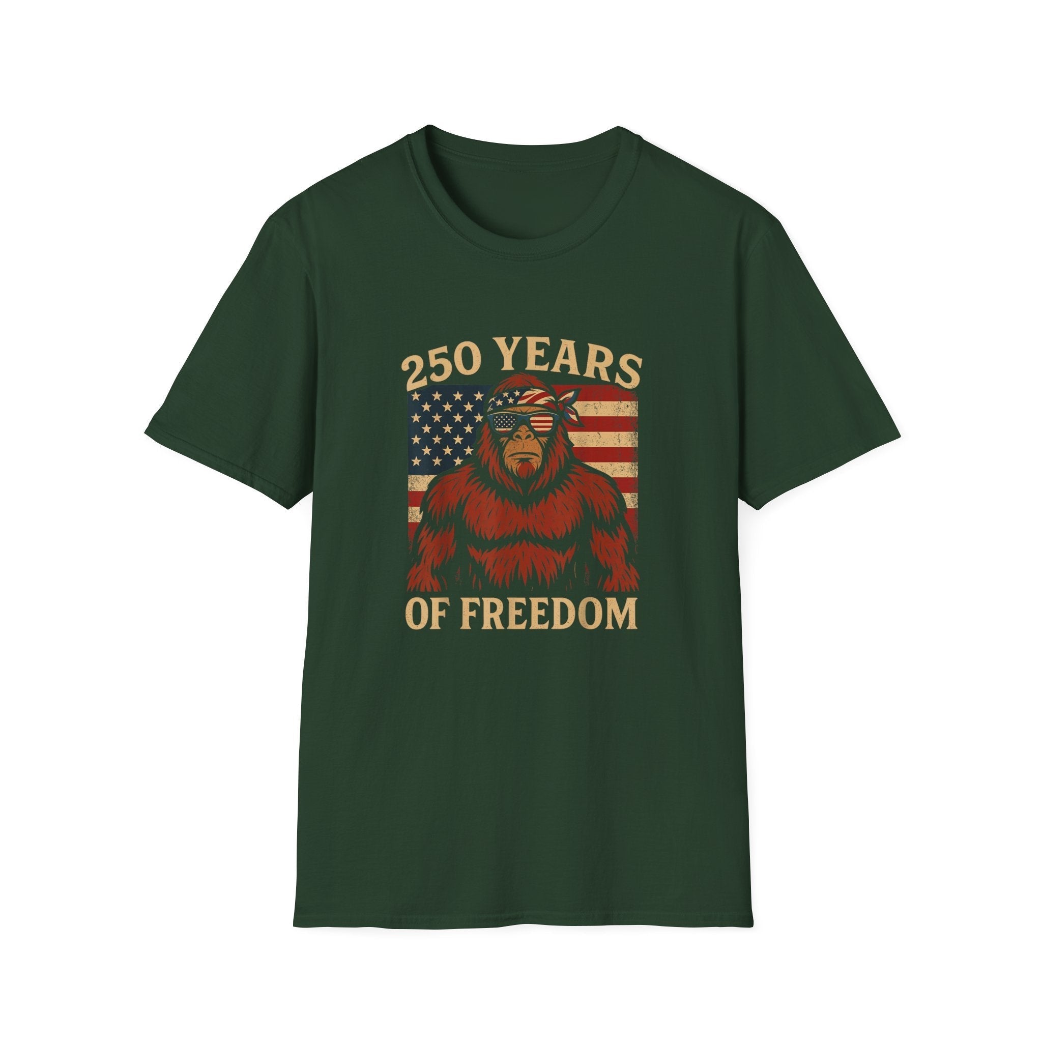 Patriotic Squatchin’ for Freedom – 250 Years Strong T-Shirt