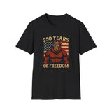 Patriotic Squatchin’ for Freedom – 250 Years Strong T-Shirt