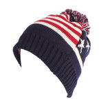 Patriotic Stars & Stripes Pom-Pom Toboggan