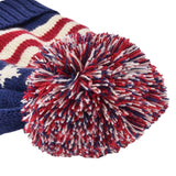 Patriotic Stars & Stripes Pom-Pom Toboggan